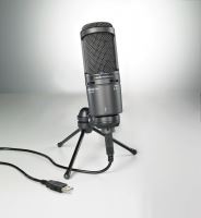 Audio-Technica AT2020USB+  USB kardioidní kondenzátorový mikrofon  se sluchátkovým výstupem a ovládáním hlasitosti