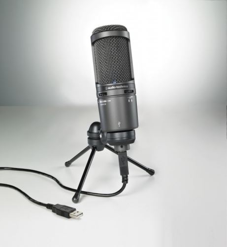 Audio-Technica AT2020USB+  USB kardioidní kondenzátorový mikrofon  se sluchátkovým výstupem a ovládáním hlasitosti