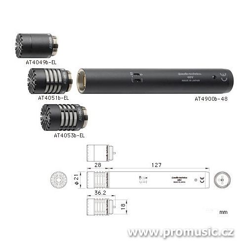 Audio-Technica AT4900b-48 - Mikrofonní komponenty - Elektronika / pouze korpus